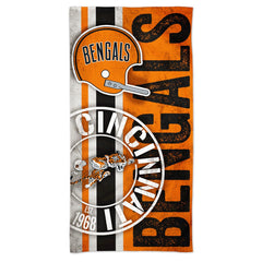 Cincinnati Bengals Beach Towel 30x60 Spectra Retro Design - Special Order