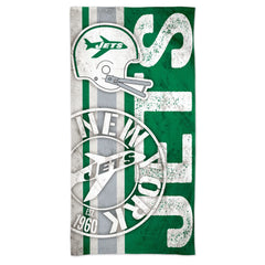 New York Jets Beach Towel 30x60 Spectra Retro Design - Special Order