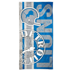 Detroit Lions Beach Towel 30x60 Spectra Retro Design - Special Order