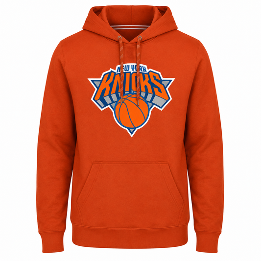 New York Knicks NBA Express Twill Logo Hoodie - Orange