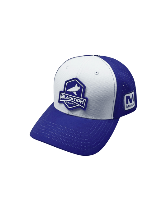 BlacktipH Mustad PVC Royal Blue Performance Snapback Hat Limited Edition