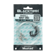 BlacktipH Mustad Live Bait Rigs with 5/0 Black Nickel Circle Hook and Premium Rosco Swivel - Small 5 Pack