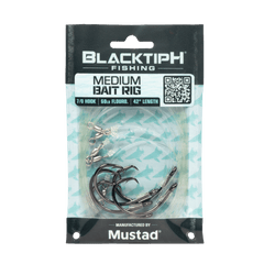 BlacktipH Mustad Live Bait Rigs with 7/0 Black Nickel Circle Hook and Premium Rosco Swivel - Medium 5 Pack