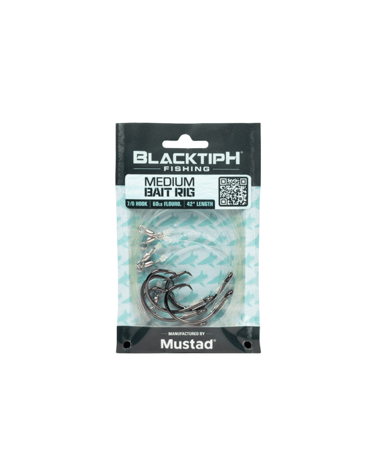 BlacktipH Mustad Live Bait Rigs with 7/0 Black Nickel Circle Hook and Premium Rosco Swivel - Medium 5 Pack