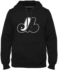 Montreal Expos MLB Shadow Express Black Hoodie