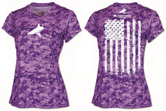 BlacktipH Ladies Performance Digital Camo Shirt with UPF 50+ Protection - Vertical Flag