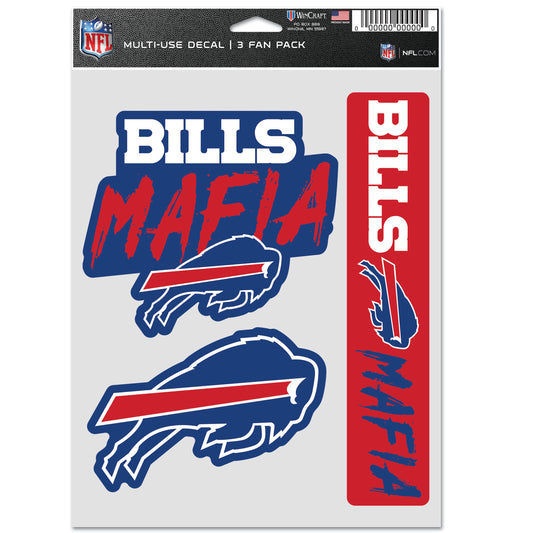 Buffalo Bills Decal Multi Use Fan 3 Pack Bills Mafia Design