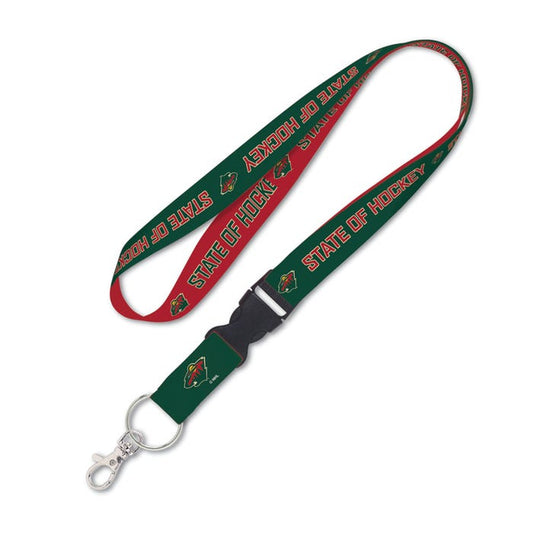 Minnesota Wild Lanyard with Detachable Buckle Slogan Design - Special Order