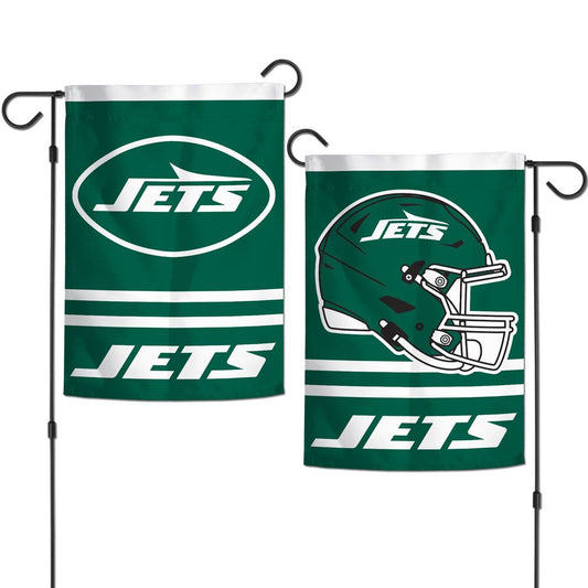 New York Jets Flag 12x18 Garden Style 2 Sided - Special Order