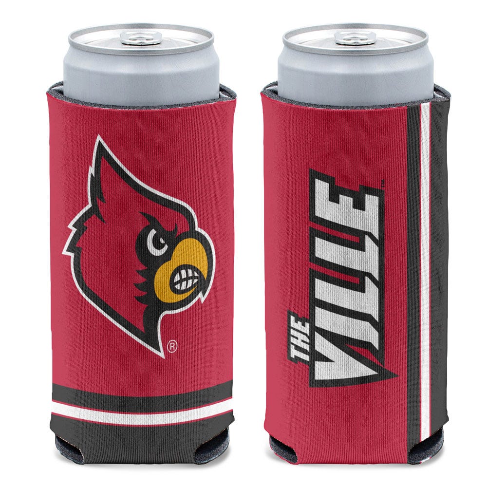Louisville Cardinals Can Cooler Slim Can Design