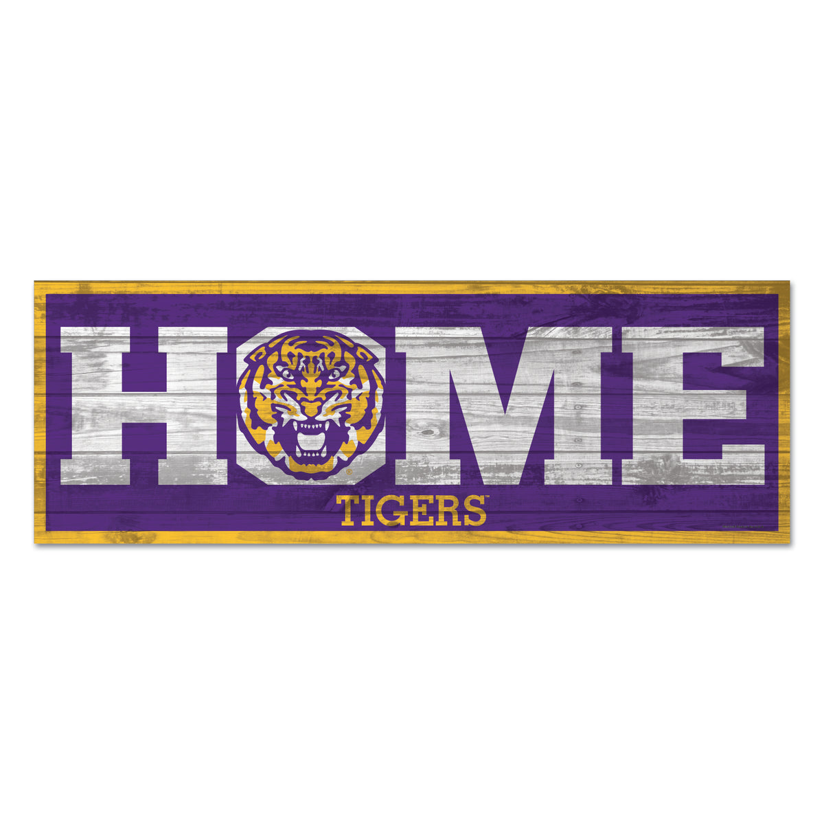 LSU Tigers Sign 8x23 Wood Home