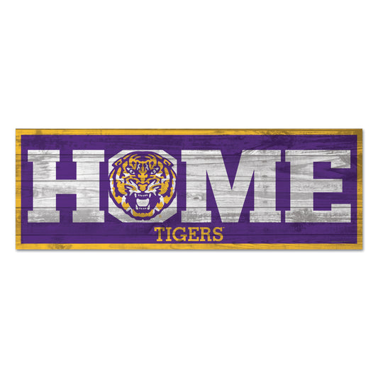 LSU Tigers Sign 8x23 Wood Home