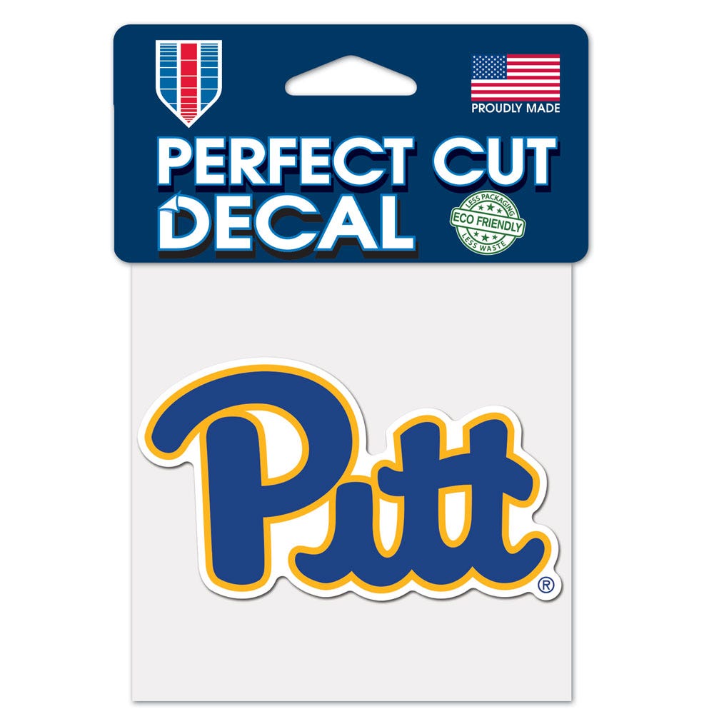 Pittsburgh Panthers Decal 4x4 Perfect Cut Color - Special Order