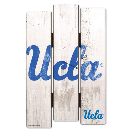 UCLA Bruins Sign 11x17 Wood Fence Style White