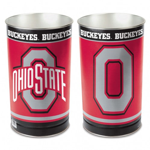 Ohio State Buckeyes Wastebasket 15 Inch Block O Design - Periodic Restock