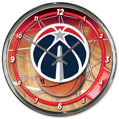 Washington Wizards Clock Round Wall Style Chrome Periodic Restock