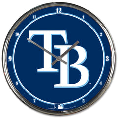 Tampa Bay Rays Clock Round Wall Style Chrome Periodic Restock