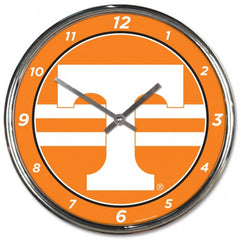 Tennessee Volunteers Clock Round Wall Style Chrome Periodic Restock