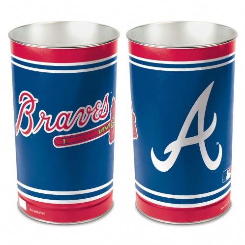 Atlanta Braves Wastebasket 15 Inch - Periodic Restock
