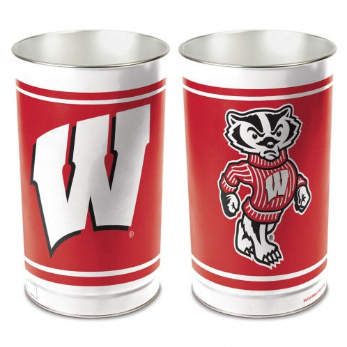 Wisconsin Badgers Wastebasket 15 Inch - Periodic Restock