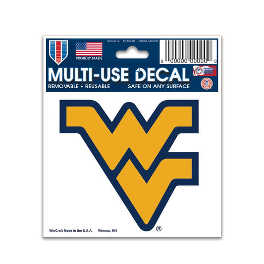 West Virginia Mountaineers Decal 3x4 Multi Use Color - Special Order