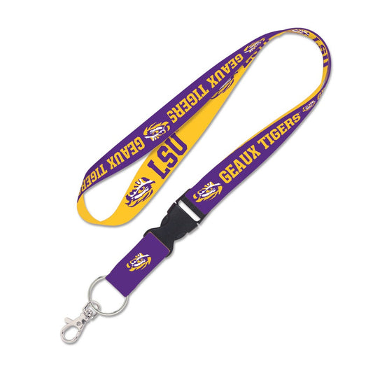 LSU Tigers Lanyard with Detachable Buckle Slogan Design