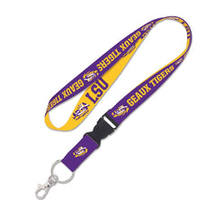 LSU Tigers Lanyard with Detachable Buckle Slogan Design