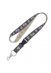 Pittsburgh Panthers Lanyard with Detachable Buckle Black and Grey Special Order