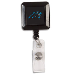 Carolina Panthers Badge Holder Retractable Square - Special Order