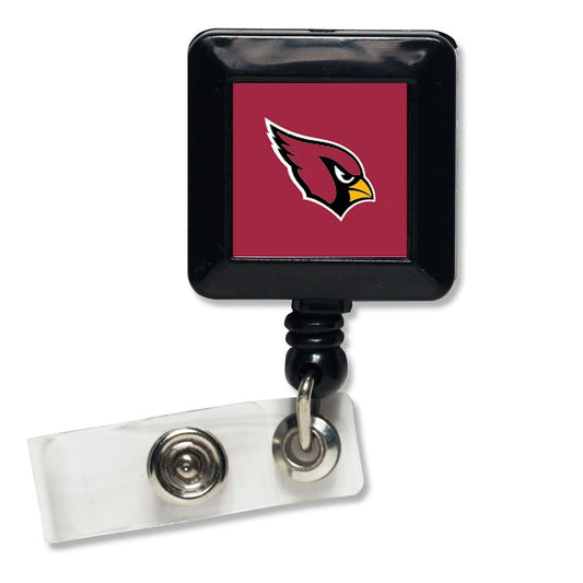Arizona Cardinals Badge Holder Retractable Square - Special Order
