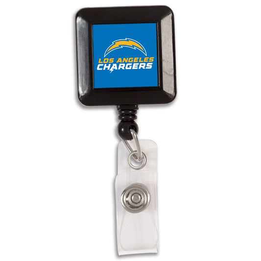 Los Angeles Chargers Badge Holder Retractable Square - Special Order