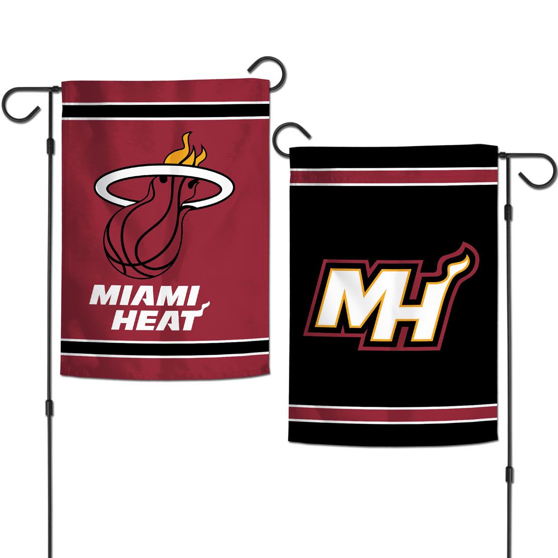 Miami Heat Flag 12x18 Garden Style 2 Sided - Special Order