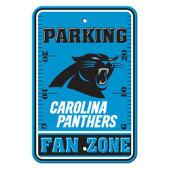 Carolina Panthers Sign 12x18 Plastic Fan Zone Parking Style