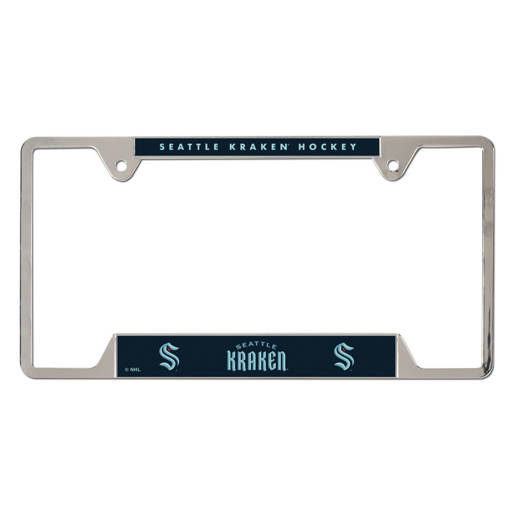 Seattle Kraken License Plate Frame Metal - Special Order