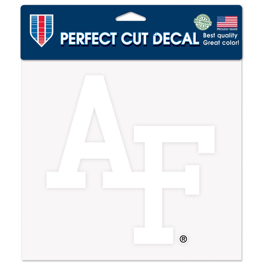 Air Force Falcons Decal 8x8 Perfect Cut White - Special Order