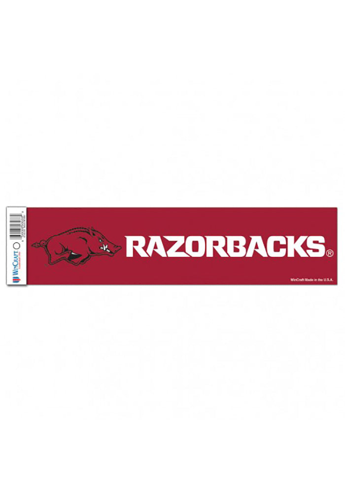 Arkansas Razorbacks Decal 3x12 Bumper Strip Style