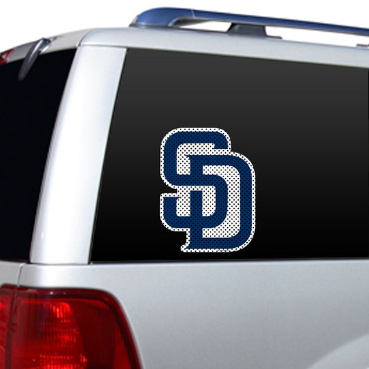 San Diego Padres Window Film 12 Inch Die Cut