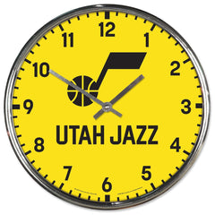 Utah Jazz Clock Round Wall Style Chrome Periodic Restock