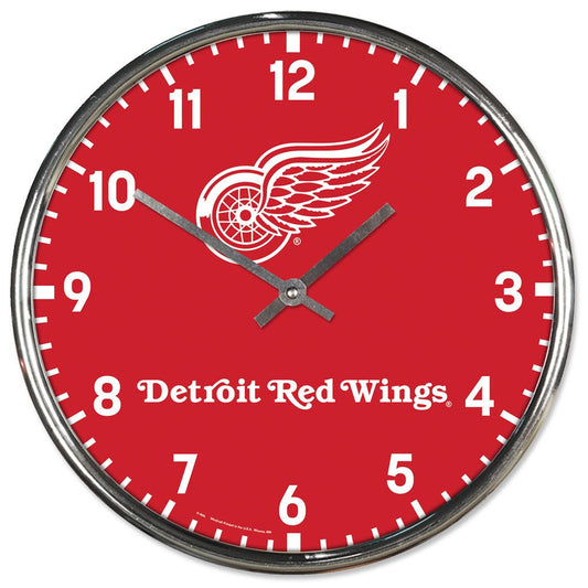 Detroit Red Wings Round Chrome Wall Clock Periodic Restock