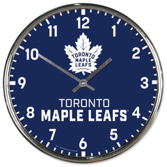 Toronto Maple Leafs Clock Round Wall Style Chrome Periodic Restock