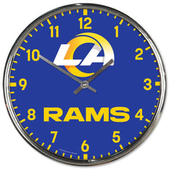 Los Angeles Rams Round Chrome Wall Clock Periodic Restock