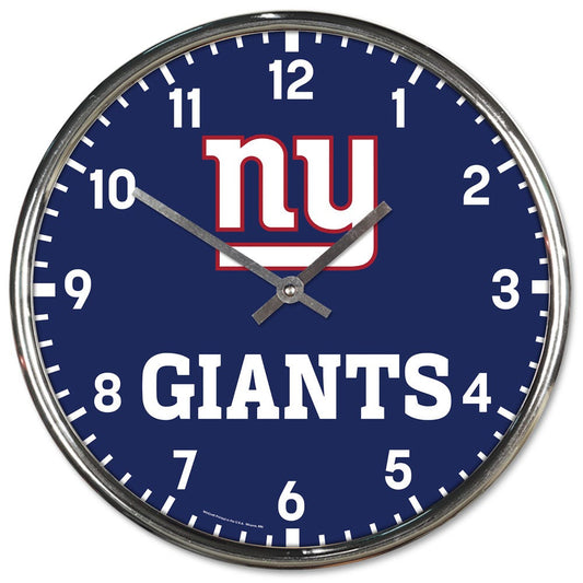 New York Giants Round Chrome Wall Clock Periodic Restock