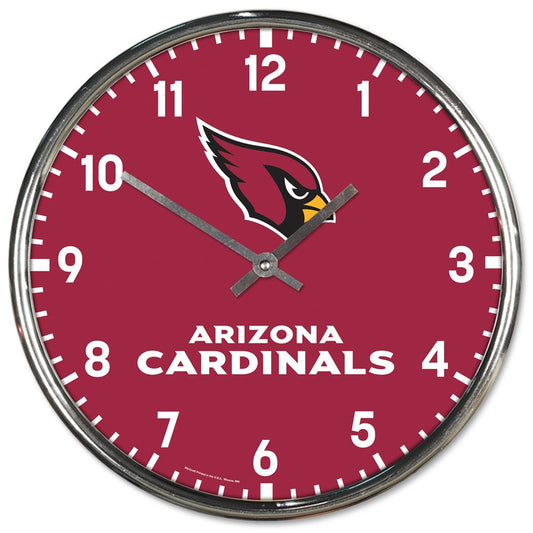 Arizona Cardinals Round Chrome Wall Clock Periodic Restock