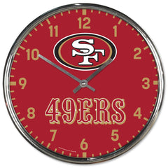 San Francisco 49ers Round Chrome Wall Clock Periodic Restock