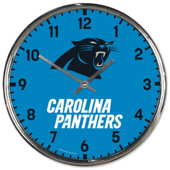 Carolina Panthers Round Chrome Wall Clock Periodic Restock