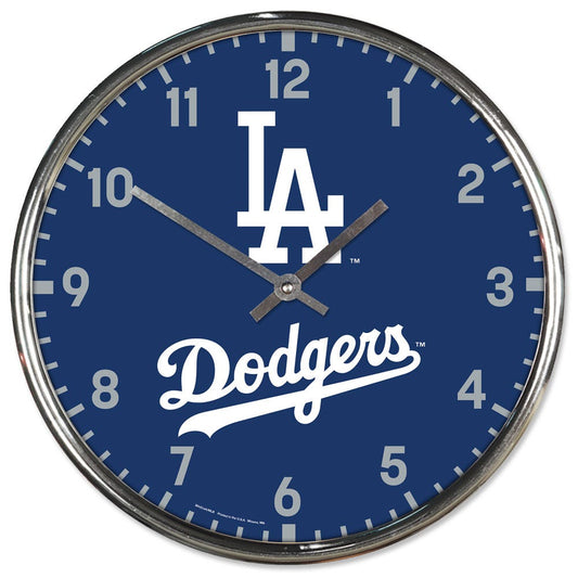 Los Angeles Dodgers Round Chrome Wall Clock Periodic Restock