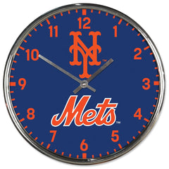 New York Mets Round Chrome Wall Clock Periodic Restock