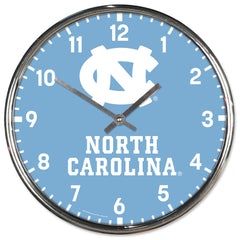North Carolina Tar Heels Round Chrome Wall Clock Periodic Restock