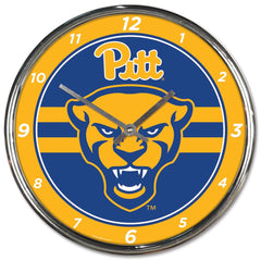 Pittsburgh Panthers Round Chrome Wall Clock Periodic Restock