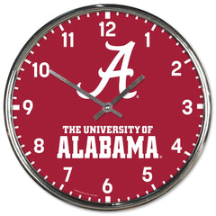 Alabama Crimson Tide Round Chrome Wall Clock Periodic Restock